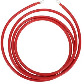 1 Pc Universal Battery Inverter Cable 3/8" Lug 1.5FT Battery Cable 4 AWG Gauge Black Tinned Copper