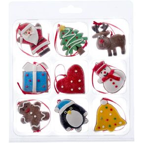 Kurt Adler Miniature 9-Piece Christmas Shapes Ornament Set