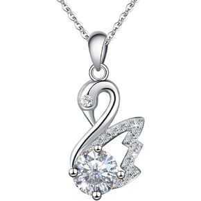 925 Sterling Silver Necklace for Women,S925 Silver Swan Necklace,Charm Pendant Choker for Mom,Sterling Silver Jewelry Set,Birthday Gift for Women