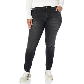 EVANS Women's Plus Size High Rise Ripped Skinny Jean