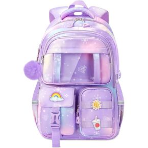 Kids Backpacks For Girls - Cute Girls Backpack For Kids Children Teens Elementary Middle School - 17″ School Bookbag Travel Back Pack for Age 6-18
