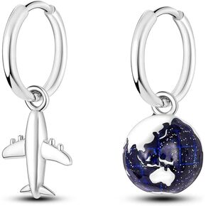 MULA 925 Sterling Silver Drop Dangle Earrings for Women Fashion Hoop Earrings