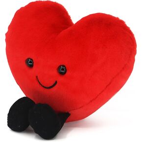 Valentine's Day Heart Pillow,Cute Red Love Pillow Plush Toy,Valentine's Day Gifts for Girls and Boys (5 inch)