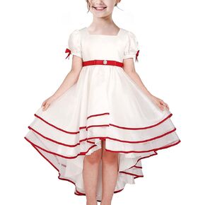 فستان بناتي من Sunny Fashion باللون الأبيض للهالوين بياقة مربعة وتنورة منفوخة in Kuwait