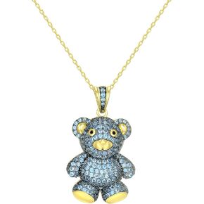 Whimsical Teddy Bear Necklace - Sterling Silver Pendant for Women - Adorable Gummy Bear Necklace - Mama Necklace - Bear Necklace - Teddy Bear Charm in Saudi Arabia
