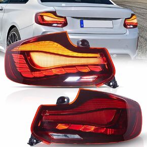 VLAND OLED Tail lights Assembly Fit for 2014-2021 BMW 2-Series M2 F22 F23 F87, Smoked