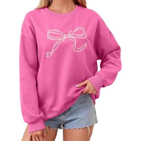 Women Fall Crewneck Sweatshirts Oversized Graphic Sweatshirts Y2K Pullover Aesthetic Cute Sweatshirts for Teen Girls