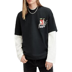 AllSaints Men's Tempter Short Sleeve Crew Neck Shirt