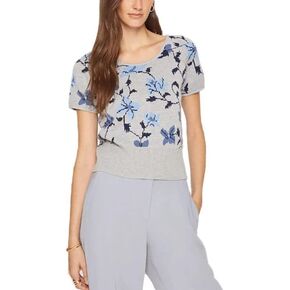 Club Monaco Women's Floral Jacquard Tee