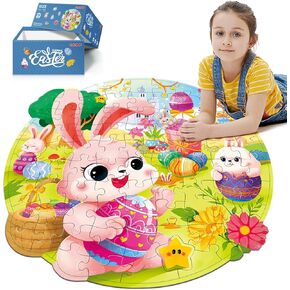 Unicorn Floor Puzzles for Kids Ages 4-6 & 3-8, Unicorn Toys for Girls Age 4-6, 45-Piece Blue Cardboard Shimmery Jigsaw Puzzles for Toddler -Christmas, Birthday Gifts Toy for 3 4 5 6 Year Old