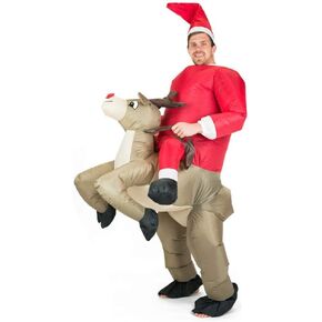 Bodysocks Christmas Xmas Santa's Reindeer Ride Inflatable Costume for Adults (One Size)