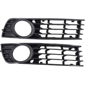 NewYall Set of 2 Front Left Driver and Right Passenger Side Bumper Fog Light Lamp Cover Grille Grill Assembly for Audi A4 2002-2005, A4 Quattro 2002-2005, S4 2004-2005