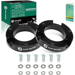 YHTAUTO 2 inch Front Leveling Lift Kit Compatible with 1995-2004 Toyota Tacoma, 1995-2002 4Runner, 4WD/RWD, Aluminum Strut Spacers Suspension Leveling Kit w/Hardware Kit Set of 2