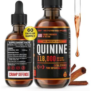 HERBIFY Quinine Tincture - Quinine Liquid Extract for Healthy Digestion - Quinine Cinchona Supplement for Better Absorption - US Made Product - for Men & Women 4oz (120ml)