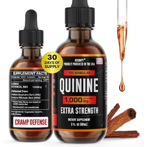 HERBIFY Quinine Tincture - Quinine Liquid Extract for Healthy Digestion - Quinine Cinchona Supplement for Better Absorption - US Made Product - for Men & Women 4oz (120ml)
