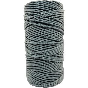Twine by Design #36 3-Strand Twisted Rosary Twine - Excellent Quality Twine for Crafts, DIY Projects, Rosaries (Grey)