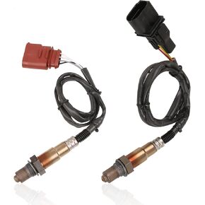 مستشعر الأكسجين المنبع + المصب 2345112 2344808 متوافق مع Audi A4 A8 TT VW Passat Beetle Golf 2001-2006 (مجموعة من 2)