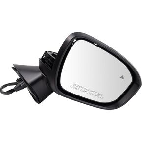 TRQ Right Mirror with Heat with Convex Glass Passenger Side Compatible with 2022-2023 Mitsubishi Outlander MI1321158