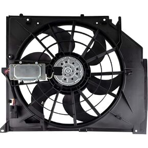 621-199 Engine Radiator Cooling Fan with Controller Assembly for BMW E46 320i 323Ci 323i 325Ci 2325i 325xi 2001-2005 328i 330Ci 330i 330xi 2001-2005, BM3115108 17111438577 17117525508