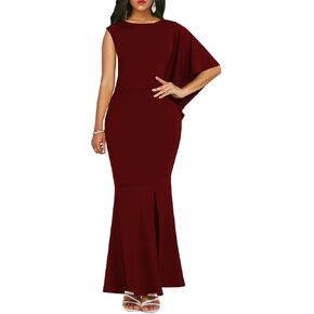 Formal Dresses for Women Elegant One Shoulder Wedding Guest Gown Bodycon Mermaid Evening Party Long Dress in Kuwait