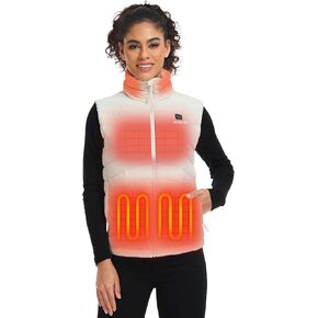 ORORO Women's Heated Down Vest with Battery, Lightweight Heated Vest with 800 Fill Power Down(Charger Not Included)