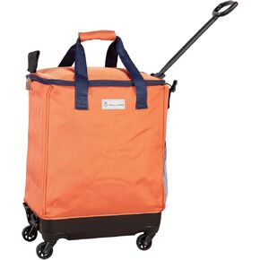 Patent Multipurpose Bag on Wheels and Reusable Rolling Tote Bag Travel Wagon - Orange