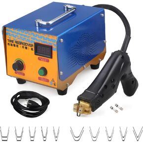 110V 1000W Tire Groover Machine, Rubber Tire Regroover Machine, Tire Grooving Tool, Professional Tire Groover with 20 pcs U/V-Shaped Blades for Rubber and Tires