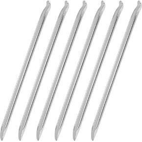 SOUJAP 6PCS 15.7 Inch Tire Pry Bars, Chrome Silver Tire Spoons, Multifunctional Tire Repair Tools for Bicycles, Motorcycles, Cars