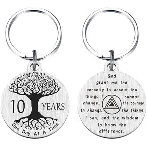 Sobriety Gifts for Women Men - Recovery Gifts - Inspirational Tree of Life Keychain - Sobriety & Recovery AA NA Gifts