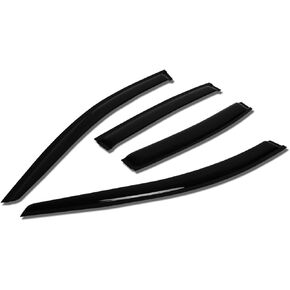 DNA MOTORING WVS-T2-0159 Vent Window Visor Deflector Rain/Sun Guard, Dark Smoke, 4 Piece