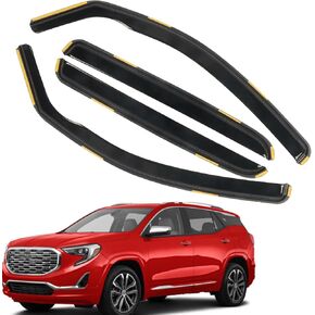 Rain Guard Fit for 2005-2010 Jeep Grand Cherokee, Outside Mount Side Window Visor Deflector, Dark Smoke Vent Shade Shield, 2005 2006 2007 2008 2009 2010, 4pcs