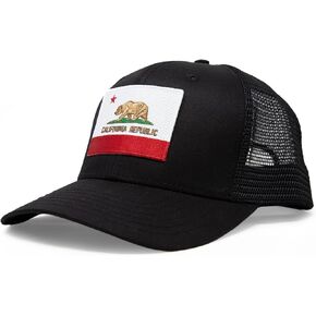 Premium California Flag Hat for Men and Women - Snapback Trucker Baseball Cap