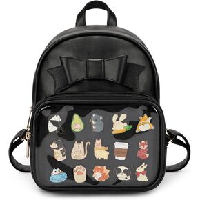STEAMEDBUN Ita Backpack Black Pin Display Backpack For Women,Cosplay