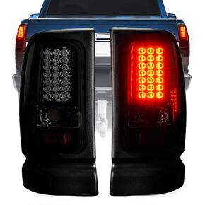 LED Tail Light Fit for Dodge Ram 1500 1994-2001, for Dodge Ram 2500 3500 1994-2002, Brake Taillights Assembly, Chrome Housing Smoke Lens