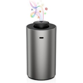 Waterless Essential Oil Diffuser for Home Aromatherapy Scent Diffusers with 3 Timer Settings or Timer-Off, 3 Mist Levels for Car Room Studio Office, ANX Premium Metal Black