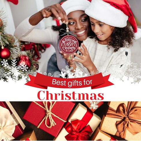 Friendship Ornament for Christmas, Wooden I Wish You Lived Next Door Ornament, Best Friend Ornament with Bell Black Red Buffalo Check Bow, Christmas Friendship Gift for Neighbor Sister Women in Saudi Arabia