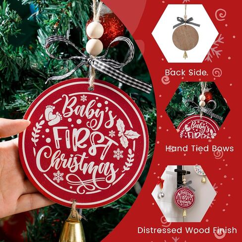 Friendship Ornament for Christmas, Wooden I Wish You Lived Next Door Ornament, Best Friend Ornament with Bell Black Red Buffalo Check Bow, Christmas Friendship Gift for Neighbor Sister Women in Saudi Arabia