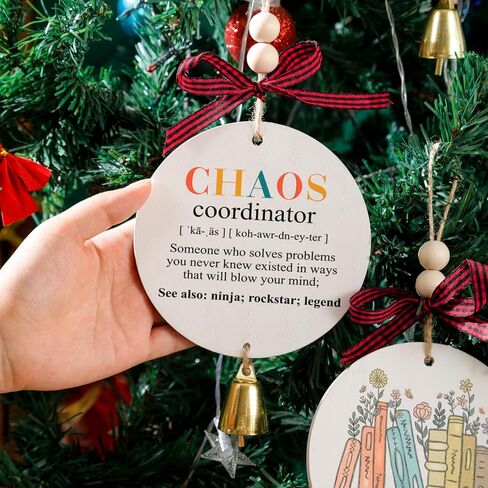 زخرفة الصداقة لعيد الميلاد، خشبية أتمنى لك أن تعيش زخرفة الباب المجاور، أفضل حلية صديق مع جرس أسود أحمر الجاموس الاختيار القوس، هدية عيد الميلاد الصداقة للنساء شقيقة الجيران in Kuwait