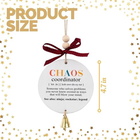 زخرفة الصداقة لعيد الميلاد، خشبية أتمنى لك أن تعيش زخرفة الباب المجاور، أفضل حلية صديق مع جرس أسود أحمر الجاموس الاختيار القوس، هدية عيد الميلاد الصداقة للنساء شقيقة الجيران in Kuwait