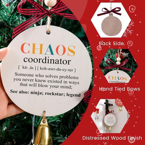 زخرفة الصداقة لعيد الميلاد، خشبية أتمنى لك أن تعيش زخرفة الباب المجاور، أفضل حلية صديق مع جرس أسود أحمر الجاموس الاختيار القوس، هدية عيد الميلاد الصداقة للنساء شقيقة الجيران in Kuwait