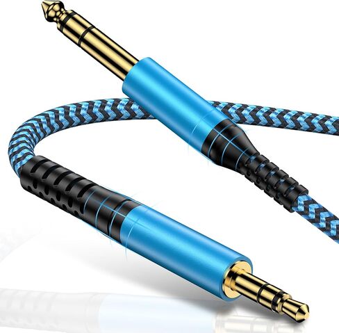 3.5mm to 1/4 Adapter Stereo Audio Cable for Guitar, Laptop, Home Theater Devices, Speaker, Mixer, Amplifiers, Recorders, Sound Cards, 1/8 to 1/4 6.35mm TRS Aux Male Jack Cord 6FT Headphone Adapter in Saudi Arabia