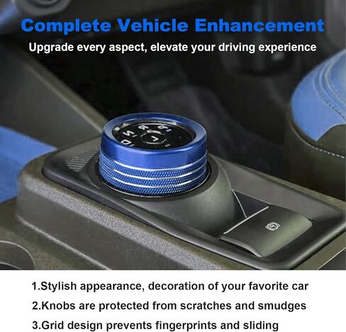 Air Conditioner Cover Trim for Ford Maverick 2022-2024 Aluminum Centre Console Volume Knob Button Circle Cover, Switch Button Ring Trim Cover Knob Protect Ring Accessories, 6 Pcs (Red) in Saudi Arabia