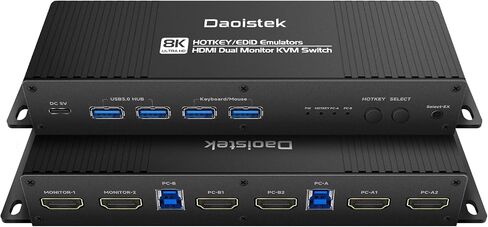 kvm Switch displayport and hdmi 144hz Hotkey Switching kvm Switch 2 Monitors 2 Computers displayport hdmi 144hz displayport hdmi kvm 144hz Dual Monitor kvm Switch dp hdmi FreeSync G-SYNC Daoistek in Saudi Arabia