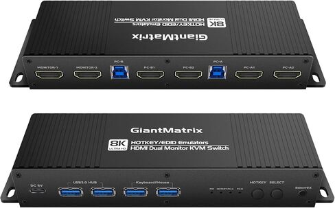 kvm Switch displayport and hdmi 144hz Hotkey Switching kvm Switch 2 Monitors 2 Computers displayport hdmi 144hz displayport hdmi kvm 144hz Dual Monitor kvm Switch dp hdmi FreeSync G-SYNC Daoistek in Saudi Arabia