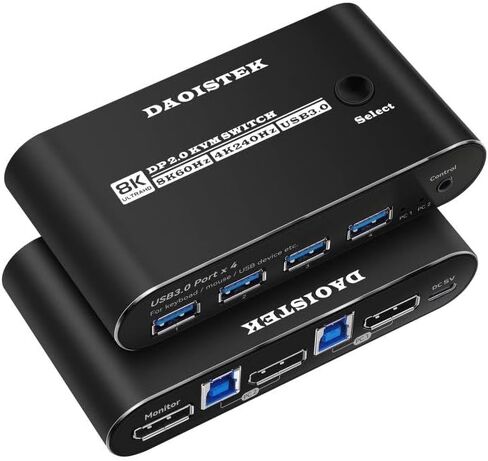 kvm Switch displayport and hdmi 144hz Hotkey Switching kvm Switch 2 Monitors 2 Computers displayport hdmi 144hz displayport hdmi kvm 144hz Dual Monitor kvm Switch dp hdmi FreeSync G-SYNC Daoistek in Saudi Arabia