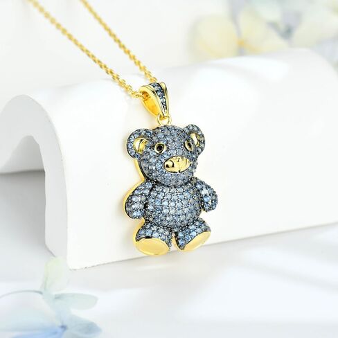 Whimsical Teddy Bear Necklace - Sterling Silver Pendant for Women - Adorable Gummy Bear Necklace - Mama Necklace - Bear Necklace - Teddy Bear Charm in Kuwait