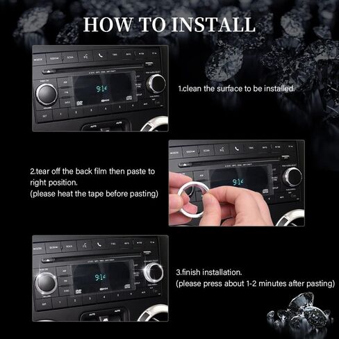 LECART Bling for Jeep Accessories Wrangler JK JKU 2018 2017 2016 2015 2014 2013 2012 2011 أغطية مقبض ضبط حجم الكريستال غطاء معدني 2 حزمة in Kuwait