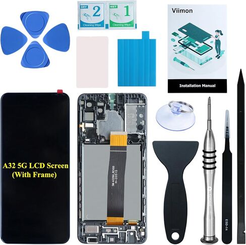 for Samsung Galaxy A02s OEM LCD Screen Replacement with Frame Compatible with Samsung Galaxy A02s SM-A025U LCD Display Touch Screen Digitizer Assembly with Repair Tools and Installation Manual in Saudi Arabia