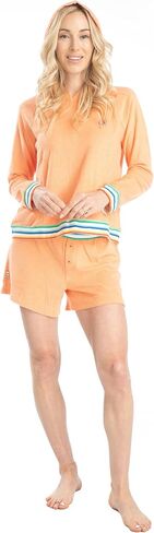 Ocean Pacific Sunset Chasers Women's Sleep and Lounge Shorts Set, Multiple Colors, Multiple Sizes in Saudi Arabia