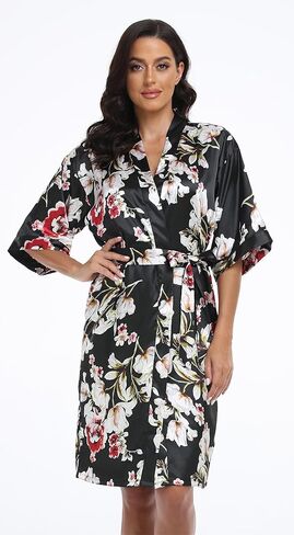 طقم بيجامات حريرية للنساء مكون من قطعتين رداء ساتان مع كامي مثير ثوب نوم زفاف يوم العروس كيمونو ملابس نوم مجموعات in Kuwait